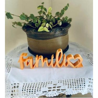 Imagem de Familia palavra letreiro decoração plástico decoração sala quarto rack