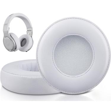 Imagem de SOULWIT Almofadas De Reposição Para Fones Ouvido Monster Beats Pro/By Dr. Dre Detox, Com Couro Proteína Mais Macio, Espuma Isolamento Ruído Alta Densidade - Branco