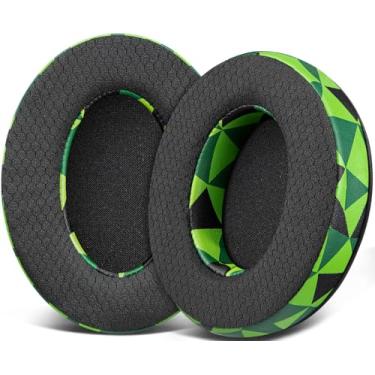 Imagem de SOULWIT Almofadas De Substituição Em Tecido Malha Para Fones Ouvido Hyperx Cloud 1/2/3/Pro/Core/Alpha/Alpha S/Alpha Pro/Flight/Flight S/Stinger/Stinger S, Cloudx Stinger/Stinger Core/Flight - Verde