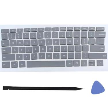 Imagem de Ojguct Conjunto completo de teclas de substituição compatível com teclado Surface Pro 8/9/X 1983 1982 2038 1996 1997 1876 2021-2023 ano (cinza)