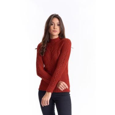 Imagem de Blusa feminina tricot inverno -1164 mimo malhas - MIMO MALHAS , Ferrug
