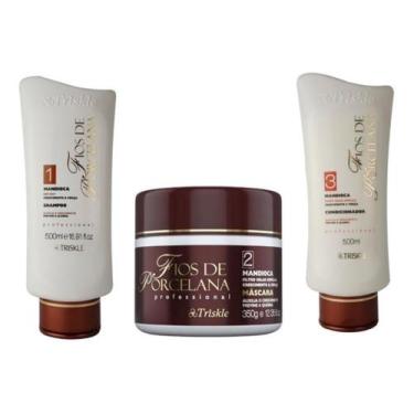 Imagem de Kit Shampoo + Condicionador 500ml + Mascara Mandioca Triskle