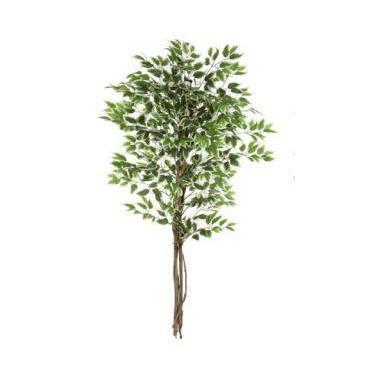Imagem de Planta Árvore Artificial Ficus Verde Creme 1,50m - FLORESCER DECOR