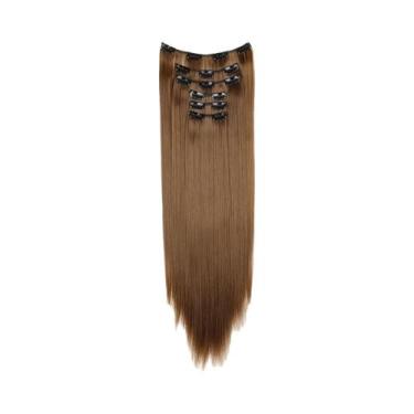 Imagem de Loira Preta 24 Polegadas Longas Extensões De Cabelo Sintético Reto 16 