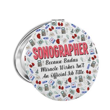 Imagem de FAADBUK Espelho de maquiagem ultrassonografia para presente de ultrassom radiologista, presente técnico de radiologia, presentes de graduação (espelho de ultrassonografia)