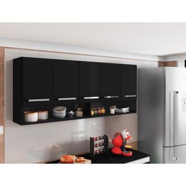 Imagem de Armario de Parede 4 Portas Preto Filipinas Bela Casa