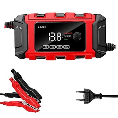 Imagem de CIADAZ Carregadores de bateria de carro E-RÁPIDO 12V/6A Carregadores de bateria automáticos completos Mantenedor Carregadores de gotejamento portátil Desulfator de bateria para bateria de ácido de chu
