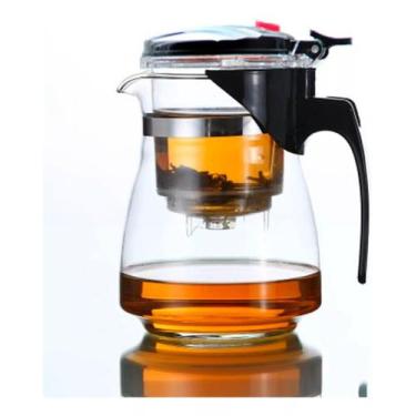 Imagem de Chaleira De Vidro Infusor Para Café E Chá Em Aço Inox 900 Ml - SHANGYI
