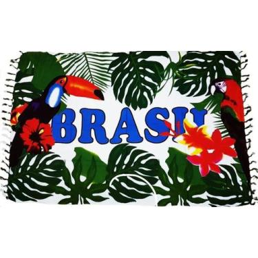 Imagem de Canga de Praia Tropical Animais - Azul Claro/Verde - Besakih, Verde es