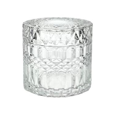 Imagem de Potiche Finesse Em Vidro C/Tampa Bomboniere Organizador 9cm - KeHome