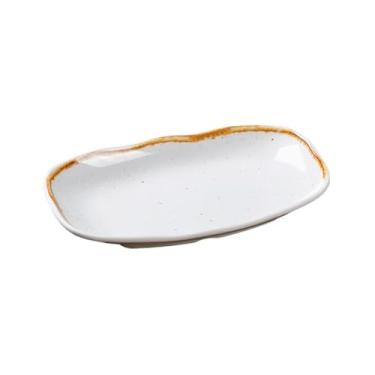 Imagem de Esmalte quadrado estilo nórdico cor simples e requintada imitação de porcelana disco retangular - disco retangular de renda de 25,4 cm