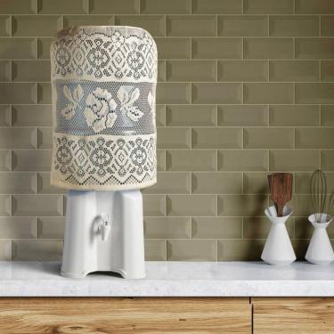 Imagem de Capa De Galão De Agua Interlar Em Renda Valência 20 Litros Marfim