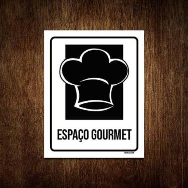 Imagem de Kit 5 Placas Condomínio Ambiente Espaço Gourmet