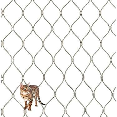 Imagem de Malha De Metal De Aço Inoxidável Para Proteção De Janela De Gato, Espaçamento De Furos 4cm / 5cm, Malha De Arame Resistente Para Malha De Arame De Galinha Rede D, 4cm, 0.8x1m/2.6x3.3ft