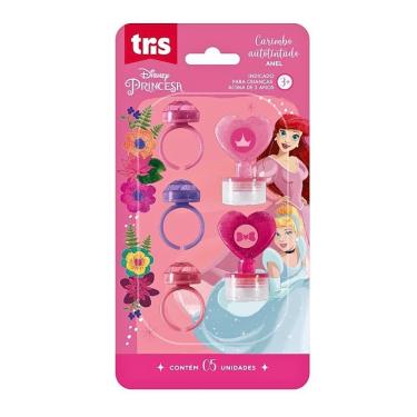 Imagem de Kit Carimbo Autotintado Princesas 5 Peças Tris
