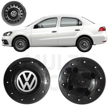 Imagem de 1X Calota Centro Roda Ferro Aro 14 Vw Voyage G5 G6 G7 Preto - Volkswag