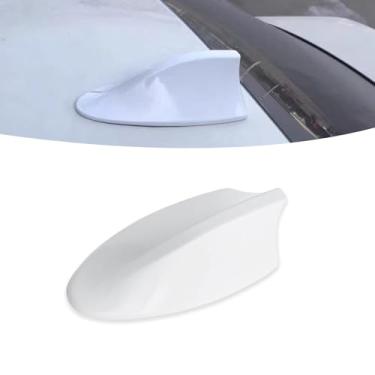 Imagem de ijuicy 1 PC Capa de antena de barbatana de tubarão para carro, cobertura de antena de carro, capa em forma de barbatana de tubarão de veículo com fita adesiva, acessórios universais de carro para a
