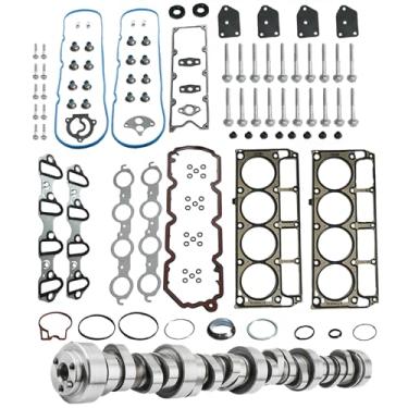 Imagem de BuliBoao Kit de parafusos de juntas de cabeça de came estágio 2, kit de eixo de cames LS Stage 2 Cam V2 .1,404.6 cm e juntas de cabeça para caminhão Chevy LS 4.8 5.3 6.0 6.2 1999-2013
