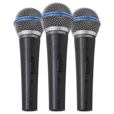 Imagem de Kit 3 Microfones Dinâmico com Fio TK 58C Onyx