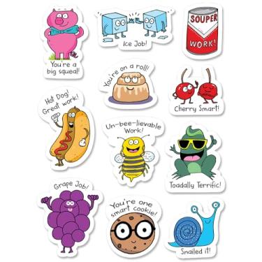 Imagem de Adesivos Punny Rewards, desenhos variados, 55 adesivos por pacote