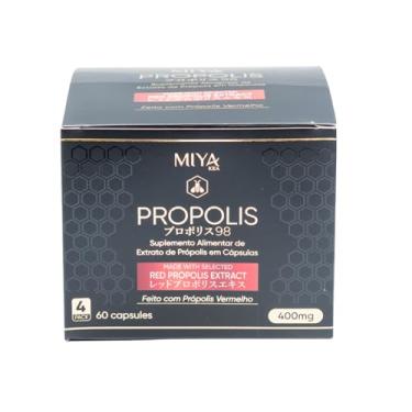 Imagem de Própolis Vermelho Miya Kea - Suplemento alimentar com extrato de própolis e ômega 3 - Fonte natural de antioxidantes e suporte imunológico - 4 frascos com 60 cápsulas cada
