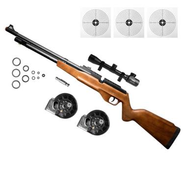 Imagem de Carabina Airgun Pcp G850m 5,5mm Qgk + Luneta 4x32eg + Alvos 5.5 Mm Marrom