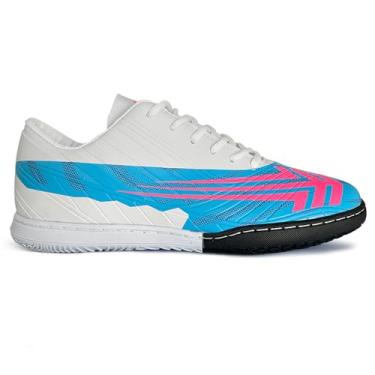 Imagem de Tênis Chuteira De Futsal De Salão Quadra Unissex Classic Sala IC (Branco + Azul, BR, Adulto, Numérico, 37)