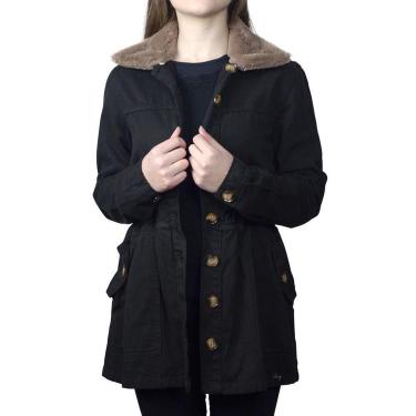 Imagem de Jaqueta Jeans Feminina Tharog Parka Gola Pelo - TH50-Feminino