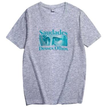 Imagem de Camiseta Camisa Dolar Real Saudade Desses Olhos Tumblr T-shirt Streetwear-Masculino