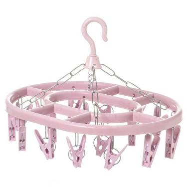 Imagem de Varal De Roupas Íntimas Peças Pequenas 18 Prendedores De Teto Portátil