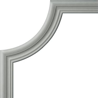 Imagem de Ekena Millwork PML12X12SW-CASE-12 pol. L x 12 pol. A x 1/2 pol. P Swindon painel moldagem canto (pacote com 12), 12"W x 12"H x 1/2"P, Factory Primed