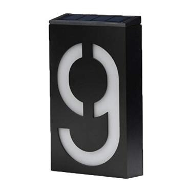 Imagem de Hyuduo LED Solar House Number Light, 6 LEDs Brancos, Wall Mount, Instalação Rápida, Crepúsculo Automático Ao Amanhecer, Com Endereço Placa Número Dígitos Placa Lâmpada, Resistente às (#5)
