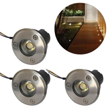 Imagem de Kit 3 Balizadores Led Cob 3W Bivolt Spot Embutir Trilhas Pis