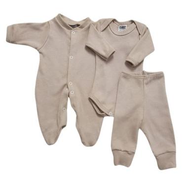 Imagem de Kit prematuro 3 peças body mijão macacão para menino ou menina boneca 