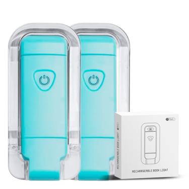 Imagem de EGWASER Luz de livro para leitura na cama, luzes de livro recarregáveis por USB, 3 luzes de marcador reguláveis de brilho ajustável para proteção ocular, lâmpada de leitura para leitores ávidos