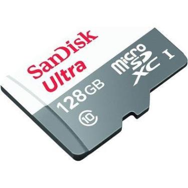 Imagem de Cartão De Memória Sandisk Ultra MicroSDxc, 128GB, UHS-I, Leitura Até 100MB/s + Adaptador SD