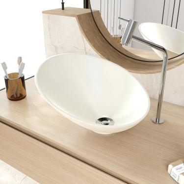 Imagem de Cuba De Apoio Meia Lua Bm38w Bege Matte Fosca Bege Matte Fosco