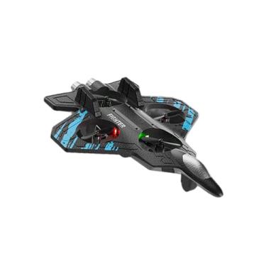 Imagem de simhoa Avião de brinquedo de espuma com controle remoto, avião de brinquedo leve com controle remoto para crianças, para sala de estar, jardim, dia, Azul