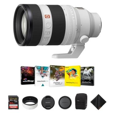Imagem de Sony Lente FE 50-150 mm f/2 GMaster para suporte Sony E - Lente zoom Potrait de alta velocidade com cartão de memória Extreme PRO UHS-I SDXC de 64 GB, kit de software Corel e pano de limpeza - Pacote