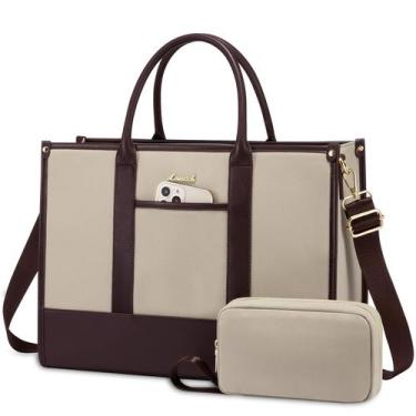 Imagem de Sacola para laptop LOVEVOOK para mulheres, maleta de trabalho de 15,6"