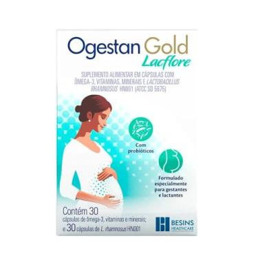 Imagem de Suplemento Alimentar Ogestan Gold Lacflore 30 Cápsulas