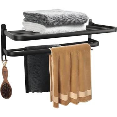 Imagem de Toalheiro Duplo de Parede com Prateleira – Design Moderno e Elegante, Alta Durabilidade, Ideal para Organização de Banheiro PREMIUM MCO