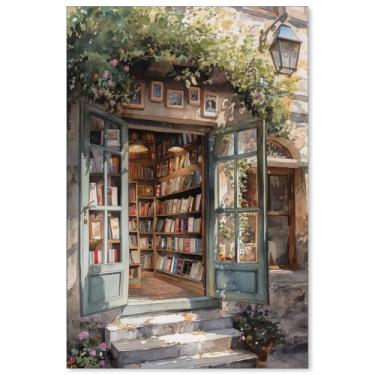 Imagem de Haitunone Pôster Antigo De Biblioteca, Livraria, Tela Leitura, Arte Parede, Pinturas Botânicas Vintage, Impressões Estéticas, Galeria, Decoração Loja, 16 X 24 Pol. Sem Moldura