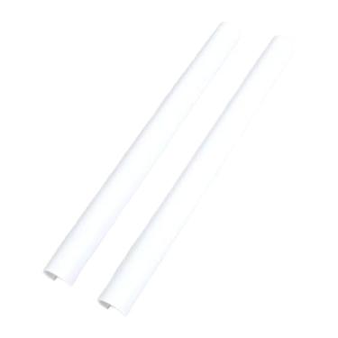 Imagem de Mqetly 2 peças de acabamentos para grade frontal, acessórios para carro, faixas decorativas fáceis de instalar, listras para grade, decoração para carro para, Branco