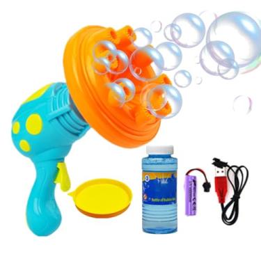 Imagem de Máquina de bolhas para crianças ao ar livre, Máquina de bolhas de girassol | Máquina de bolhas de girassol para festas com música - Brinquedo elétricode bolhas com 8 furos, máquina port