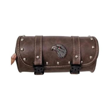 Imagem de Alforje Universal Para Motocicleta, Bolsa De Couro PU Para Armazenamen