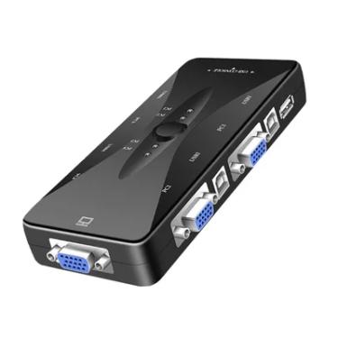 Imagem de Hub Usb Chaveador Switch Kvm 4 Portas Vga Mouse Teclado Acompanha Cabos