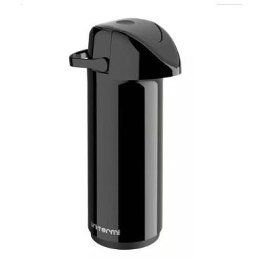 Imagem de Garrafa Térmica Pressão Verona Unitermi 1 Litro Café Chá, Preta