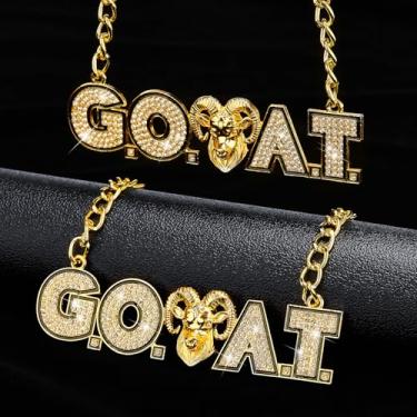 Imagem de Loetere 1 pç Corrente Ouro Campeão Vencedor Prêmio Prêmio Troféu Mais Valioso Colar para Adultos Jogador Equipe Esportes Futebol Beisebol Softball Jogo Festa Favor (G.o.a.t)