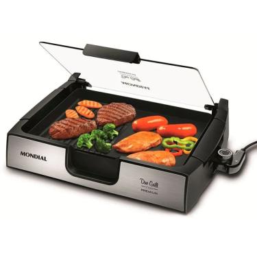 Imagem de Chapa Mondial Due Grill Premium Preto/Inox 1270W 127V - G-10